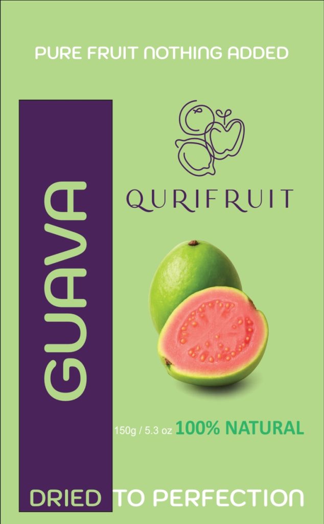 Dehydrated Guava presented in a pouch, highlighting natural superfood qualities and clean packaging design.